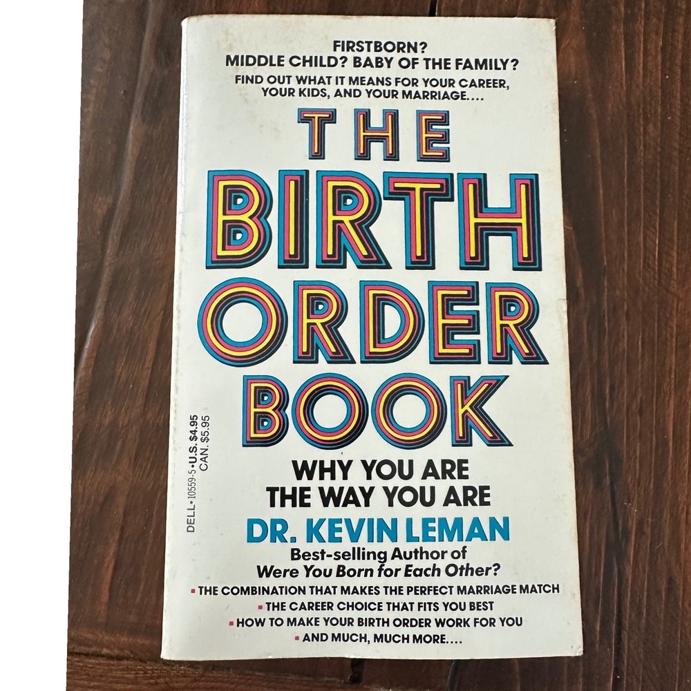 The Birth Order Book Dr Kevin Leman Why You Are The Way You Are Paperback Book
